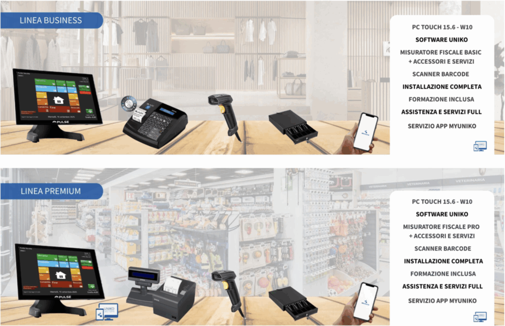 Software gestionale UNIKO per negozi di abbigliamento, calzature e retail