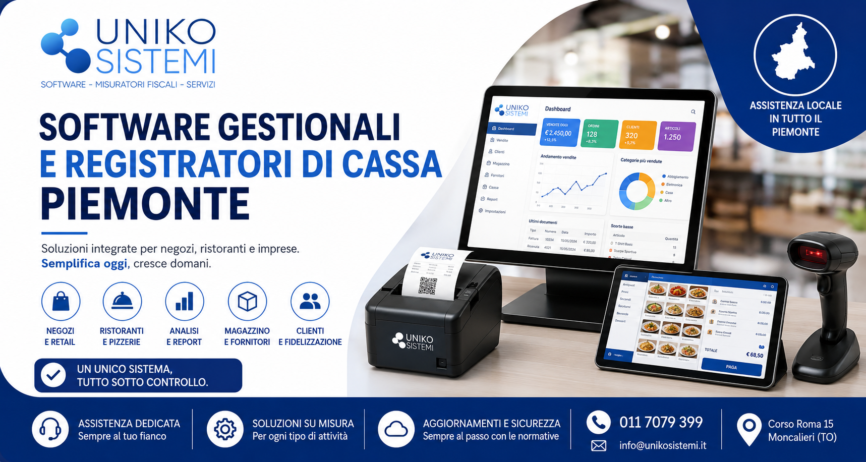 Software Gestionali e Registratori di Cassa Piemonte | Uniko Sistemi